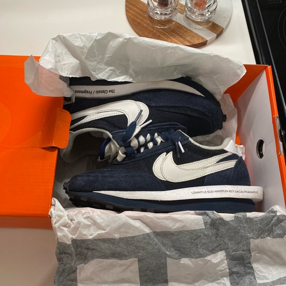 sacai waffle fragment blue size 4.5y